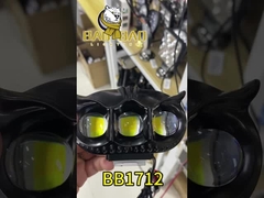 3 LED Owl Style สีดํา อลูมิเนียม Casing มอเตอร์ไซค์ LED HeadLight Spot Lamp