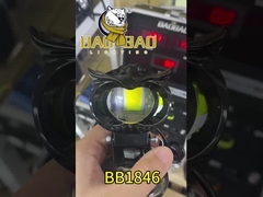 80V Owl Design สีขาวเหลือง แอคริลิกแหวน มอเตอร์ไซค์ ไฟสโปต LED