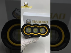 พลาสติก สีเขียว เหลือง 3 LED ไฟหน้าจักรยานยนต์ LED ไฟเสริมจักรยานยนต์