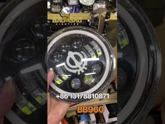 7 นิ้ว สีขาวเหลือง มอเตอร์ไซเคิล ไฟหน้า LED อลูมิเนียม 12V กันน้ํา IP67 IP68