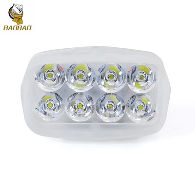 8 LED 12V พลาสติกกระเป๋าสีขาวหลายสีสําหรับไฟหน้า LED มอเตอร์ไซค์