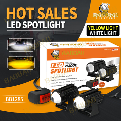 กล่องสีดํา แสงสว่างมอเตอร์ไซค์ LED สากล ไฟหน้าความสว่างสูง