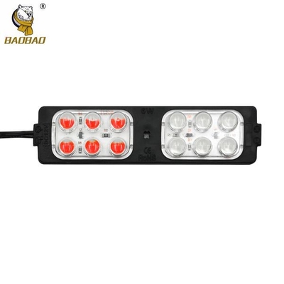 12V พลาสติก สีแดง สีน้ําเงิน Flashing Fancy Light Bar 12 Beads โมดูลหลอด